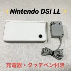 【動作確認済み】ニンテンドーDSi LL ホワイト 本体＋充電器付 タッチペン有