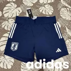 未使用タグ付 2002日韓W杯公式 adidas ハーフパンツ 青 メンズM相当 