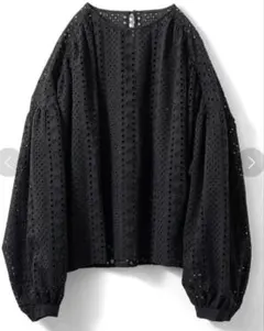 avecmoi フラワーカットブラウス M
