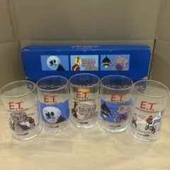 サントリーエード 非売品E.T. グラス5個セット　昭和　レトロ　コップ　当時物