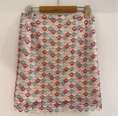 リリーブラウン⭐︎カラフル幾何学模様の台形スカート