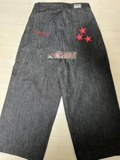 美品 Norimidノーリミット リジットデニム Mサイズ Black/Red