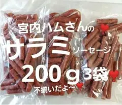 宮内ハムさんのサラミソーセージ200ｇ✖️3袋(≧ᗜ≦*)高級なサラミのサムネイル