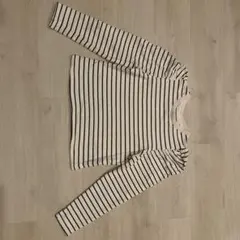 ストライプ 長袖 Tシャツ パフスリーブ