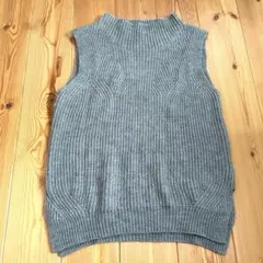 【L】GLOBALWARK ハイネック ニットベスト　グレー