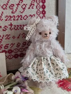 ハンドメイド テディベア♥︎アンティーク加工ミニチュアぬいぐるみ
