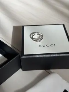 GUCCI シルバー ダブルリング11号 箱付き