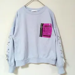 ANKANKA ライトブルー スウェット トレーナー リボン トップス 150