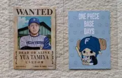 ファイターズONE PIECE 手配書ステッカー 田宮裕涼とチョッパー