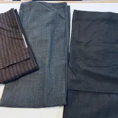 061414 紬　メンズ着物3枚 まとめ売り　リメイク用【エコメルカリ便】