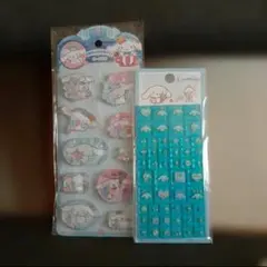 サンリオ　タイルシール　シナモンロール　ウォーターシール　キラキラ