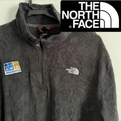 【廃盤】ノースフェイス フリース ハーフジップ ボア ブラック 刺繍