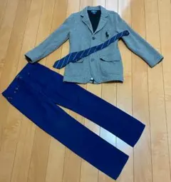 ラルフローレンのスーツ上下＋ネクタイのセット　140ｃｍ　発表会 卒業 入学式