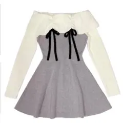 Me roir オフショルニットワンピース ふーりー