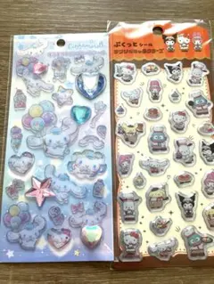 正規品シナモロールキラキララインストーンシール　サンリオキャラクターズぷくっと