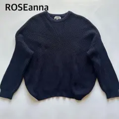 ROSEanna ニット　セーター　ドルマン　長袖　ネイビー