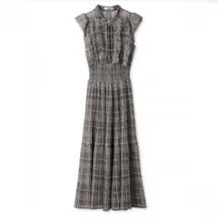 SNIDEL チェック柄 ノースリーブ ロングワンピース