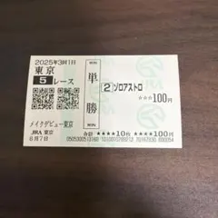 ゾロアストロ　メイクデビュー東京　現地単勝馬券