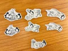 鳥獣戯画風 suicaペンギン ステッカーセットのサムネイル