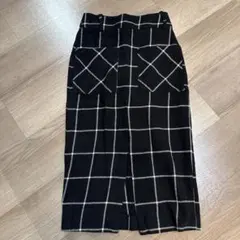 ZARA チェック柄 タイトスカート XS ベルト付き