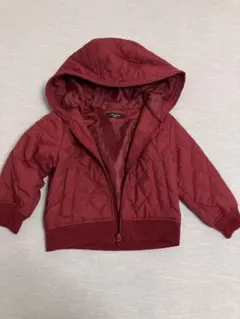 COMME CA ISM バーガンディ キルティングコート 100A