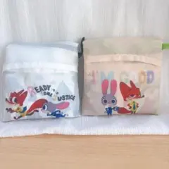 ズートピア エコバッグ　ジュディ　ニック　ダイソー　2点セット
