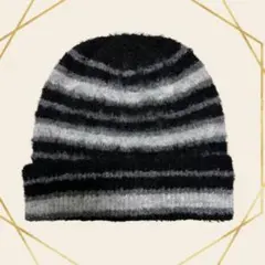 ビーニー グランジ y2k モヘア ボーダー ニット帽