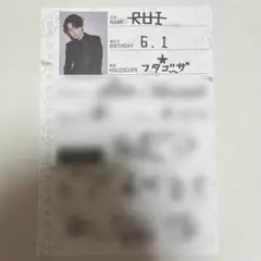 プロフィール帳 RUI ルイ STARGLOW ラスピ