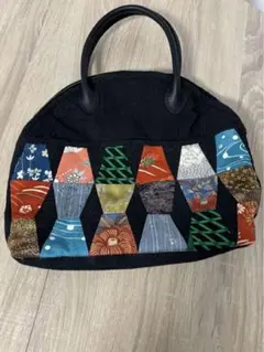 和柄　パッチワークハンドメイドバッグ