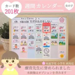 週間 予定表 カレンダー 知育 療育 視覚支援 お支度ボード 絵カード 入学準備