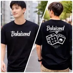 メンズ Tシャツ ダイス バックプリント ストリート サイコロ 黒