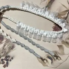 2602076:マクラメ×レース 2wayケータイストラップ スマホショルダー