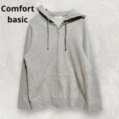 Comfort basic ジップアップパーカー L グレー定番 楽ちん 部屋着のサムネイル