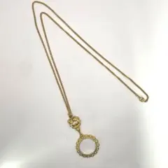 DN-A0516　ルーペ　ペンダント　ネックレス　虫眼鏡　ゴールドのサムネイル