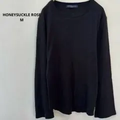 HONEYSUCKLE ROSE リブ長袖カットソー Mサイズ ブラック