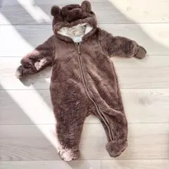 H&M ベビー カバーオール ロンパース もこもこ 足付き