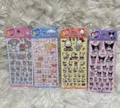 韓国限定　日本未発売　サンリオ　ぷくぷく　ぷっくり　シール　4種類