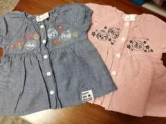 アンパンマン　刺繍チュニック2枚セット