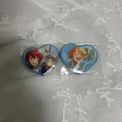 あんスタ 月永レオ 朱桜司 ハート缶バッジ