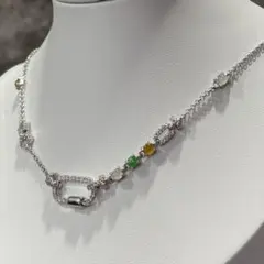 値下げ　ミャンマー産天然本翡翠 A貨　S925 ネックレス　万能フック付き　氷種