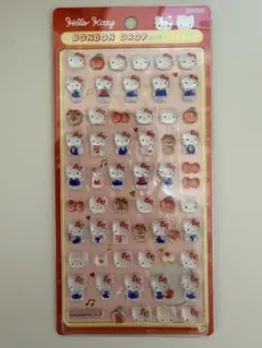 国内正規品　ボンボンドロップシールミニ　キティ　赤