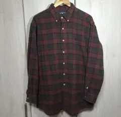 ラルフローレン 90s ELLINGTON フランネル BDシャツ 起毛 長袖