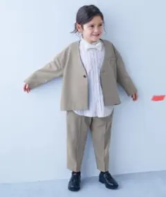 フォーマル ノーカラージャケット セットアップ(ロングパンツ)