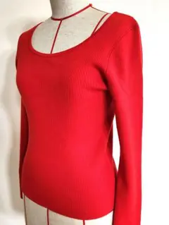 新品グレースコンチネンタル　ワイドネックニットトップ36