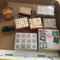 ウッドスタンプ　アルファベット ナンバー　他　9個