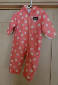 ピンクの水玉模様アウター