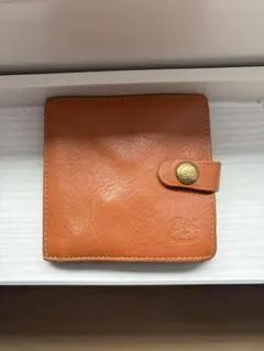 オレンジレザー 二つ折り財布　イルビゾンテ