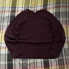 00s OLD UNIQLO ボーダー　シティーボーイ　ロンT 短丈　y2k