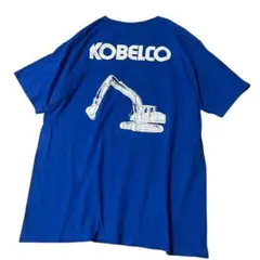 SALE！KOBELCO希少重機デザイン半袖TシャツXLバックプリント 人気レア