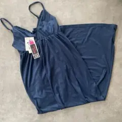 新品 タグ付 ANAP ネイビー キャミワンピース ロング フリル アナップ 紺